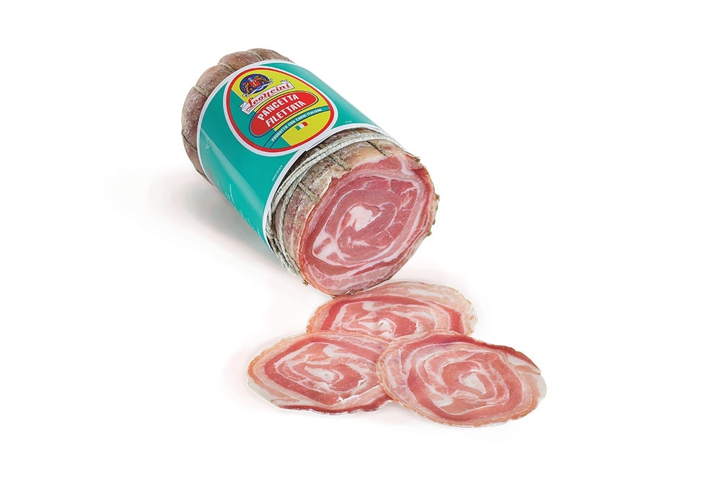 Pancetta arrotolata ca. 15Kg gerollter Schweinebauch 1