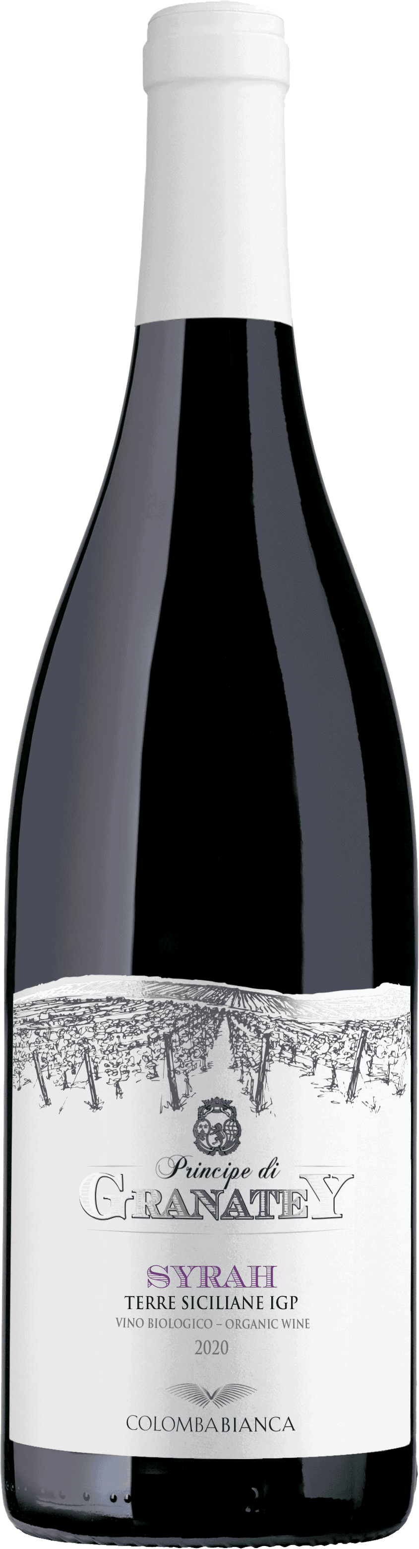 Syrah Principe del Granatey Colomba Bianca 14 075l Bio 1 1